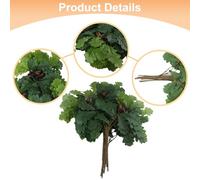 Helilyco Simulated Oak Leaves Artificial Plant Wall Decoration, 12-Pack, 65cm Long, 56cm Wide, Multicolor for Plastic Foliage Indoor Outdoor Decor