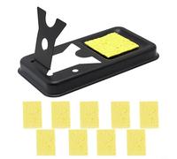 Helilyco Soldering Iron Stand Holder with Sponge Cleaner, Metal Construction, Secure Screw Base Various Irons, Black