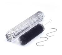 Helilyco Stainless Steel BBQ Smoke Tube Wood Chips, 12 Inch, Gas, Charcoal Electric Grills, Silver