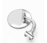 Helilyco Stainless Steel Round Side Mirror for Classic Cars Retro Front Rear View Wide Fitment Compatibility