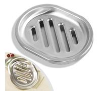 Helilyco Stainless Steel Soap Dish with Efficient Drainage, Two-Tier Soap Holder Organizing Sponges and Brushes, 13cm
