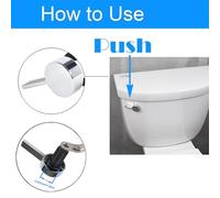 Helilyco Stainless Steel Toilet Handle Replacement 5.91 in (15 cm) Polished Chrome for Standard Front Mount Toilets