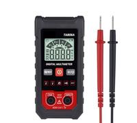Helilyco TA806A Digital Multimeter, Auto-Ranging Multifunction Tester with NCV Voltage Detection, Backlit LCD & Flashlight, for AC/DC Voltage, Resistance, Continuity Test, Black+Red