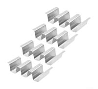 Helilyco Taco Holders Set of 2 Stainless Steel - Taco Stand Rack Holds 3 Shells - Easy Clean Serving Tray with Grip Handles - for ideal for Taco Tuesday Dinner Party 19.05x8.99x4.52cm