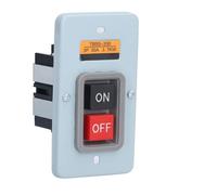 Helilyco TBSS-330 30A 3.7KW Push Button Switch, 380V ON/OFF Motor Control Start Stop, Metal Plate with Brass Contact, for Distribution Box and Automation Equipment