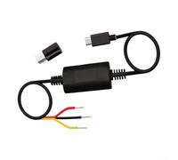 Helilyco USB-C Dash-Cam Hardwire Kit for Dash-Camera Cars GPS with the 3.3m-able DC12-30V Input 5V 2.4A Output 11.8V/23.6V Auto For Battery Safeguard