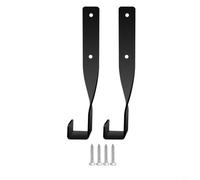 Helilyco Wall Mount Broom Holder Heavy Steel 24cm Wide(2pcs) | Weather-resistant metal, anti-slip design, secure grip, garden shed garage, easy clean