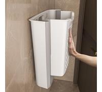 Helilyco Wall Mounted Foldable Dirty Clothes Basket, for Large for Plastic Laundry Hamper with Space Saving Design Bathroom and Bedroom Use