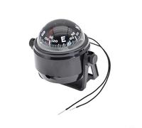 Helilyco Waterproof for Marine for Compass Boat Navigation, 12V DC LED Illuminated for Compass with Damping Oil, for 360 Degree Rotating Bracket Yachting(Black)