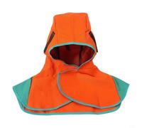 Helilyco Welding Neck Cover Flame Retardant Protective Hood Breathable Mesh Design Washable Headgear for Spark and Heat Protection(Orange)