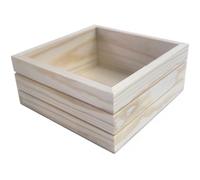 Helilyco Wooden Storage Box Set Succulents, Modern Square Tray Organizer Crafts, Sturdy Home Decor Solution