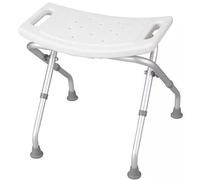 HELINAZI Foldable Shower Stool, Height Adjustable Bath Bench, Non-Slip Shower Chair, for Elderly, Disable and Pregnant Women