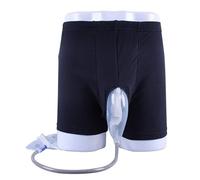HELINAZI Wearable Urine Bag Incontinence Pants for Men, Urinary Leak Proof Leg Silica Gel Urinal Catheter Urine Collector,M