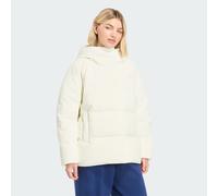 adidas Women's Helionic Down Puffer Hooded Coat, off white, L
