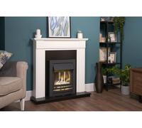 Helios Electric Fire in Black Adam Fires & Fireplaces Black One Size
