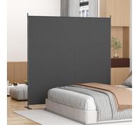 Helios&Hestia 1-Panel 6 ft Tall Indoor Folding Room Divider, Portable Privacy Screen, Freestanding Partition Separator, Temporary Wall Separation for Bedroom, Office, 71" W X 71" H, Dark Grey