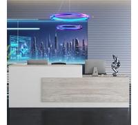 Heliosrider Reception Desk with Counter L Shape Executive Office Desk L Shape Reception with Storage Lockable Drawer Keyboard Tray for Beauty Salon Checkout Lobby(Left,103 * 24 * 41IN)