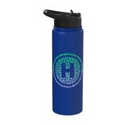 Helipad Silhouette Helicopter Pilot Stuff | Mens Helicopter Stainless Steel Insulated Water Bottle