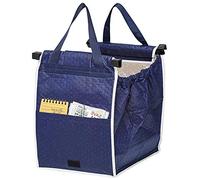 Helishy Insulated Reusable Grab and Go Bag Shopping Trolley Bag Collapsible Grocery Tote Bags with Handles, Clip on Shopping Cart As Seen On TV