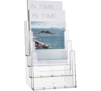 helit H2352202 - Tischprospekthalter 4 Pockets for DIN A5 Portrait - Transparent