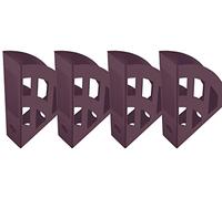 helit H2661025 Magazine File "the Green Bridge" DIN A4-C4 Recycled Plastic Blue Angel Certified Bordeaux Red Pack of 4