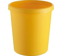 Helit H6105818 - "The German", Waste Paper Basket, 18 litres, Yellow, with All-Round Handle, Made of Plastic, 1 Piece