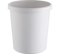 Helit H6105882 - Waste Paper Bin the German, 18 Litres, Light Grey, with All-Round Handle Edge, Plastic, Pack of 1