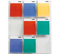 Helit H6259302 Wall Display Deluxe, 9 Pockets DIN A4 Highly Transparent 35 x 59.