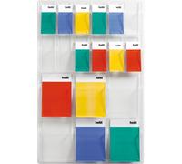 Helit H6259602 Wall Display Deluxe 12 Compartments 1/3 A4 6 Pockets DIN A4 Highl