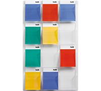 Helit H6259702 Wall Display Clearly, 12 Pockets A4 Highly Transparent