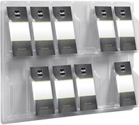 Helit H6259802 Wall Display Deluxe 12 Compartments 1/3 A4 Highly Transparent