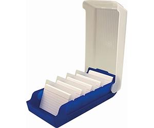 Helit H6901030 - Index Cards Box the Beebox DIN A8 Landscape, Blue, Flashcard File and Storage Box