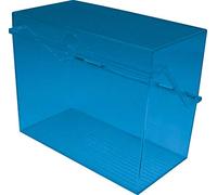 Helit H6904730 - Card File Box "The Index", DIN A7, Landscape, Blue, Translucent
