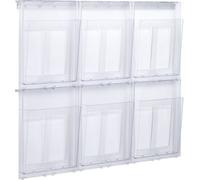 Helit Placativ Wall Display 6xA4 Pockets Clear H6812002