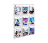 Helit Placativ Wall Display 9xA4 Pockets Clear HS812102
