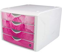 Helit, the “Chameleon” Drawer Box Flower weiß/Himbeer