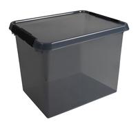 Helit The Comfort-Line H6165308 Storage Box 52 L Transparent Grey with Lid
