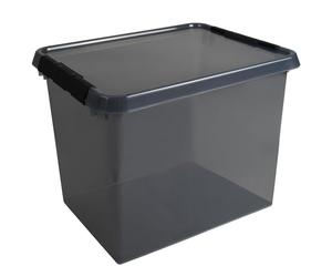 Helit The Comfort-Line H6165308 Storage Box 52 L Transparent Grey with Lid