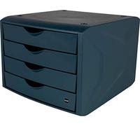 Helit The Green Chameleon Drawer Box Recycled Plastic Blue Angel Certified 1 Item blue