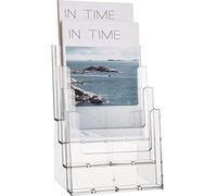 helit H2352202 - Tischprospekthalter 4 Pockets for DIN A5 Portrait - Transparent