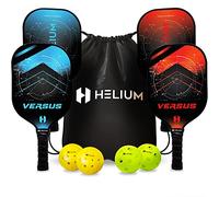 Helium Pickleball Paddles Set of 4 - USAPA Certified - Lightweight Honeycomb Core, Fiberglass Strike Face, Premium Comfort Grip (Versus)