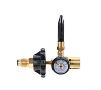 Helium Pressure Regulator CGA580, G5/8 Threads for Inflating Devices Balloon Gas Cylinder Valve Adapter Gauge(A)