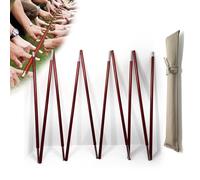 Helium Stick Team Building Games - 3.1m Foldable Red Stick for Corporate Activities and Group Fun - Lightweight Tool with Canvas Bag for Work and Events (Electroplated Red)