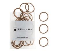 Heliums Small Hair Bands - Light Brown - 2mm Hair Ties, 48 Count, 2.5cm Mini Hair Bobbles for Small Ponytails, Braids and Kids