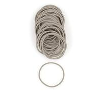 Heliums Thin Hair Bands - Ash Blonde - 2mm Hair Elastics for Fine Hair, 40 Count, 4.5cm Diameter, Medium Hold Hair Bobbles