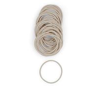 Heliums Thin Hair Bands - Light Blonde - 2mm Hair Elastics for Fine Hair, 40 Count, 4.5cm Diameter, Medium Hold Hair Bobbles