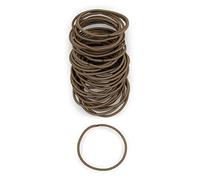 Heliums Thin Hair Bands - Light Brown - 2mm Hair Elastics for Fine Hair, 40 Count, 4.5cm Diameter, Medium Hold Hair Bobbles