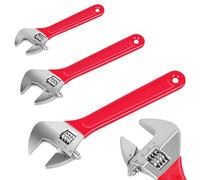 HeliWealth Adjustable Wrench Set, 3PCs Adjustable Spanner Set Shifter Spanners with Soft Grip (6"/155mm, 8"/205mm and 10"/255mm)