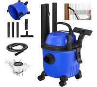 HeliWealth Wet and Dry Vacuum Cleaner, Dust Extractor with Powerful 2000W Motor, Blowing Function, 15L Container, Power Take Off & Washable HEPA Filters, For Home Workshop and Professional Use,Blue