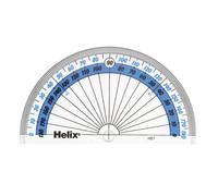 Helix 10cm 180 Degree Clear Protractor H01010